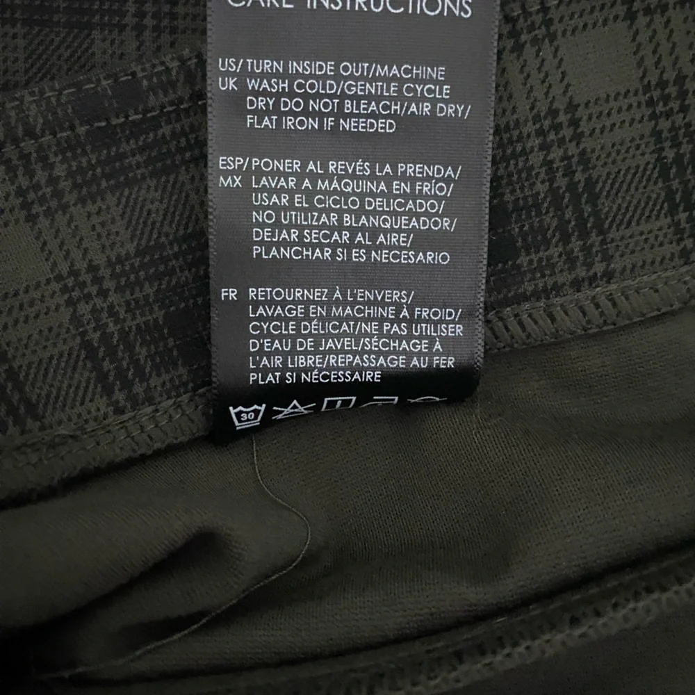 Liverpool Jeans Rina Black Olive Zipper Detail Pencil Skirt Size 16/33